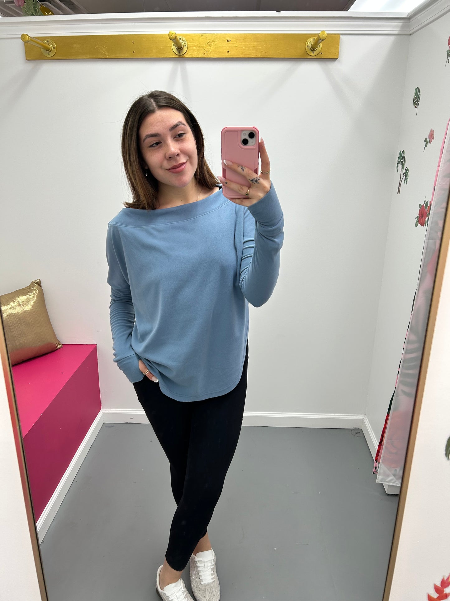 Off-Duty Slouchy Sweatshirt Blue Haze