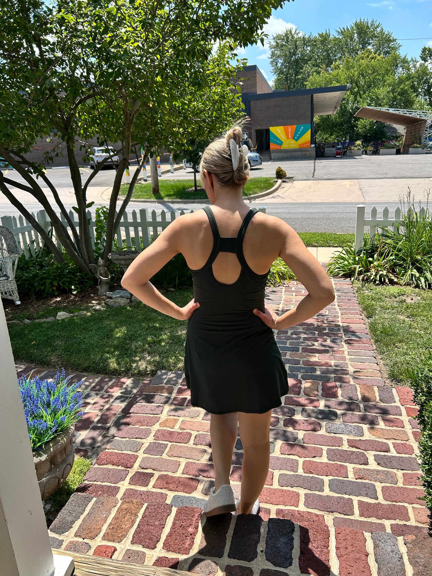 Active Romper Dark Green