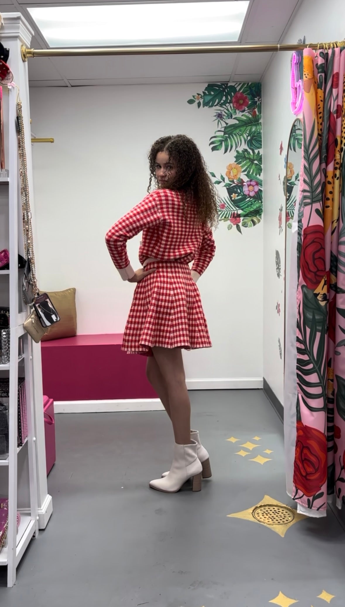 Peppermint Check Skirt