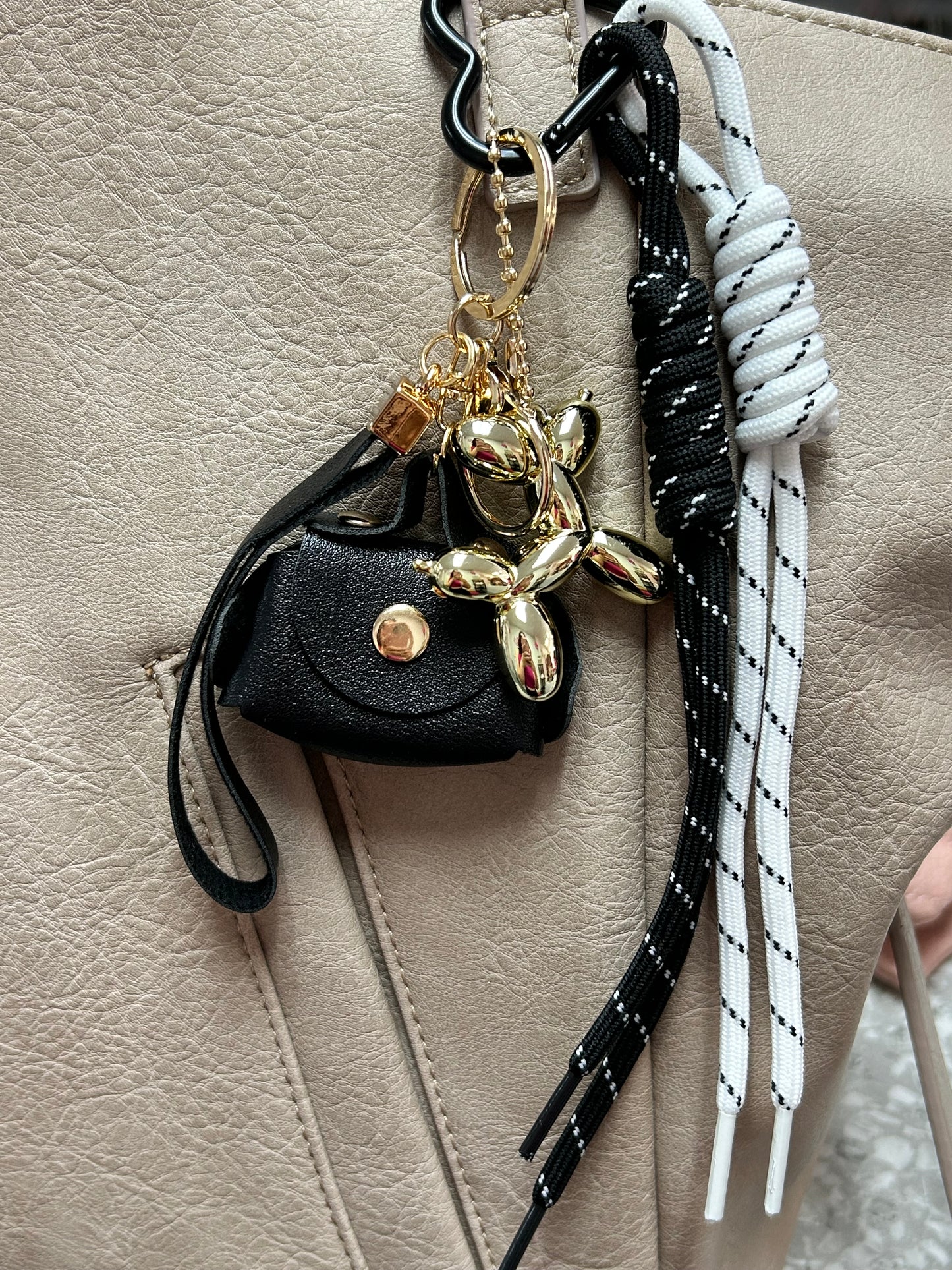 Bag Charm Rope Black