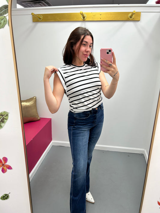 Stripped Dressy Tank