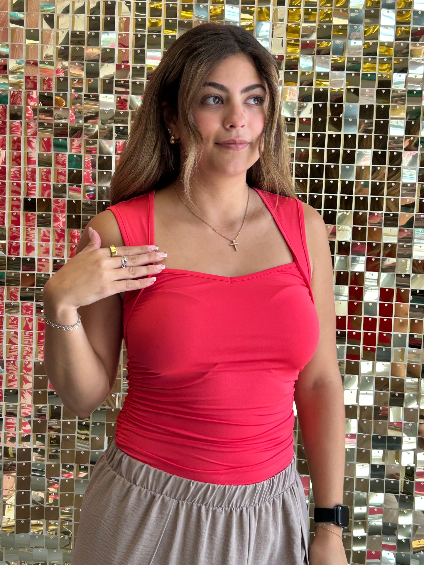 Sleveless Ruched Tank
