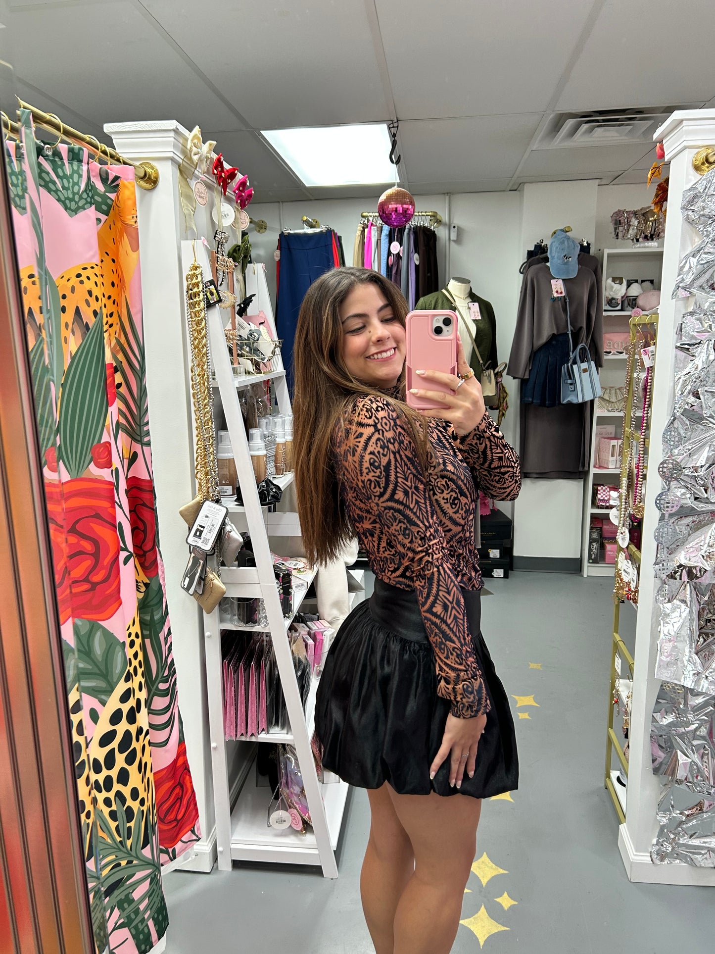 Mini Bubble Skort Black