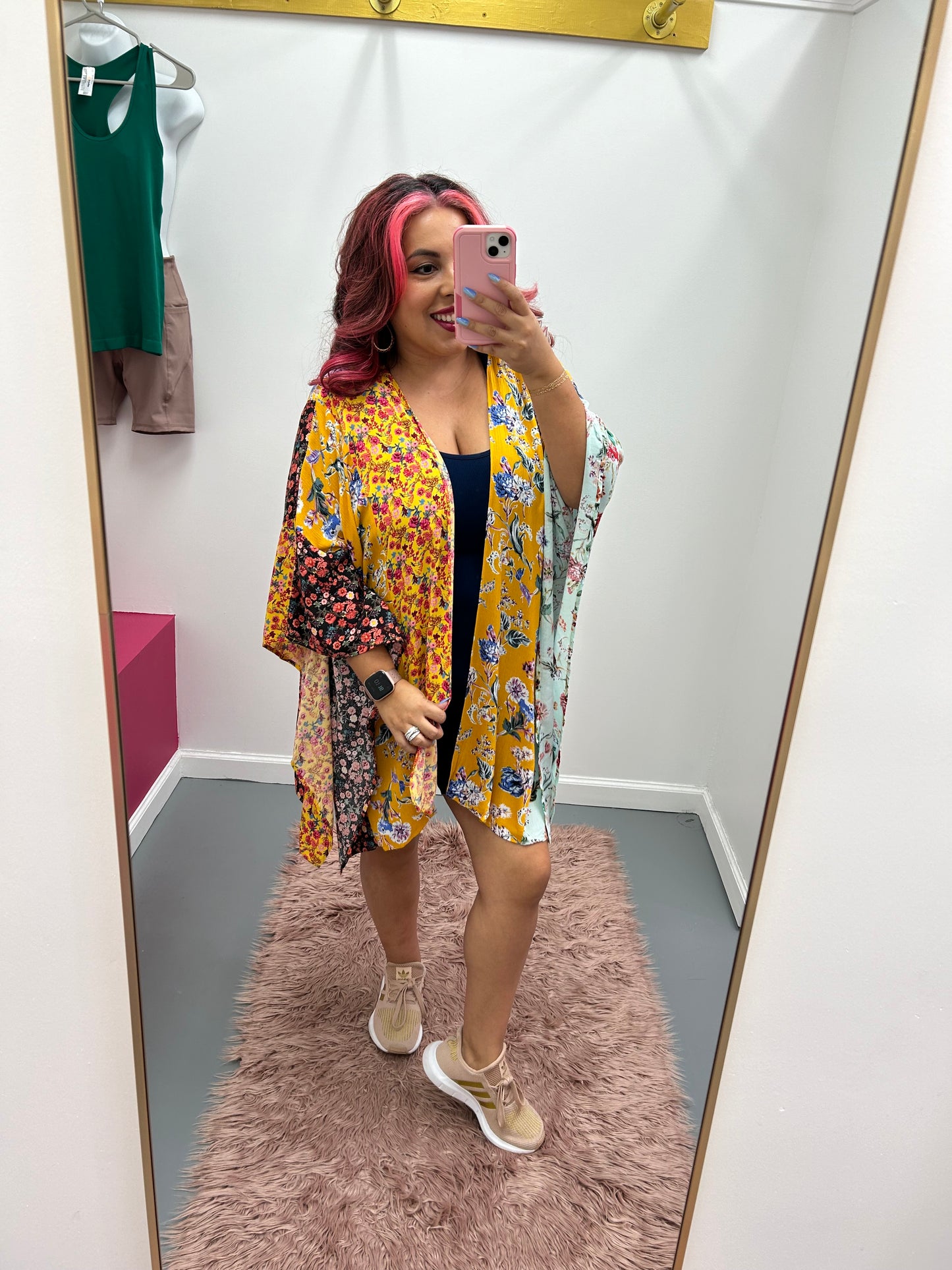 Floral Mix Short Kimono