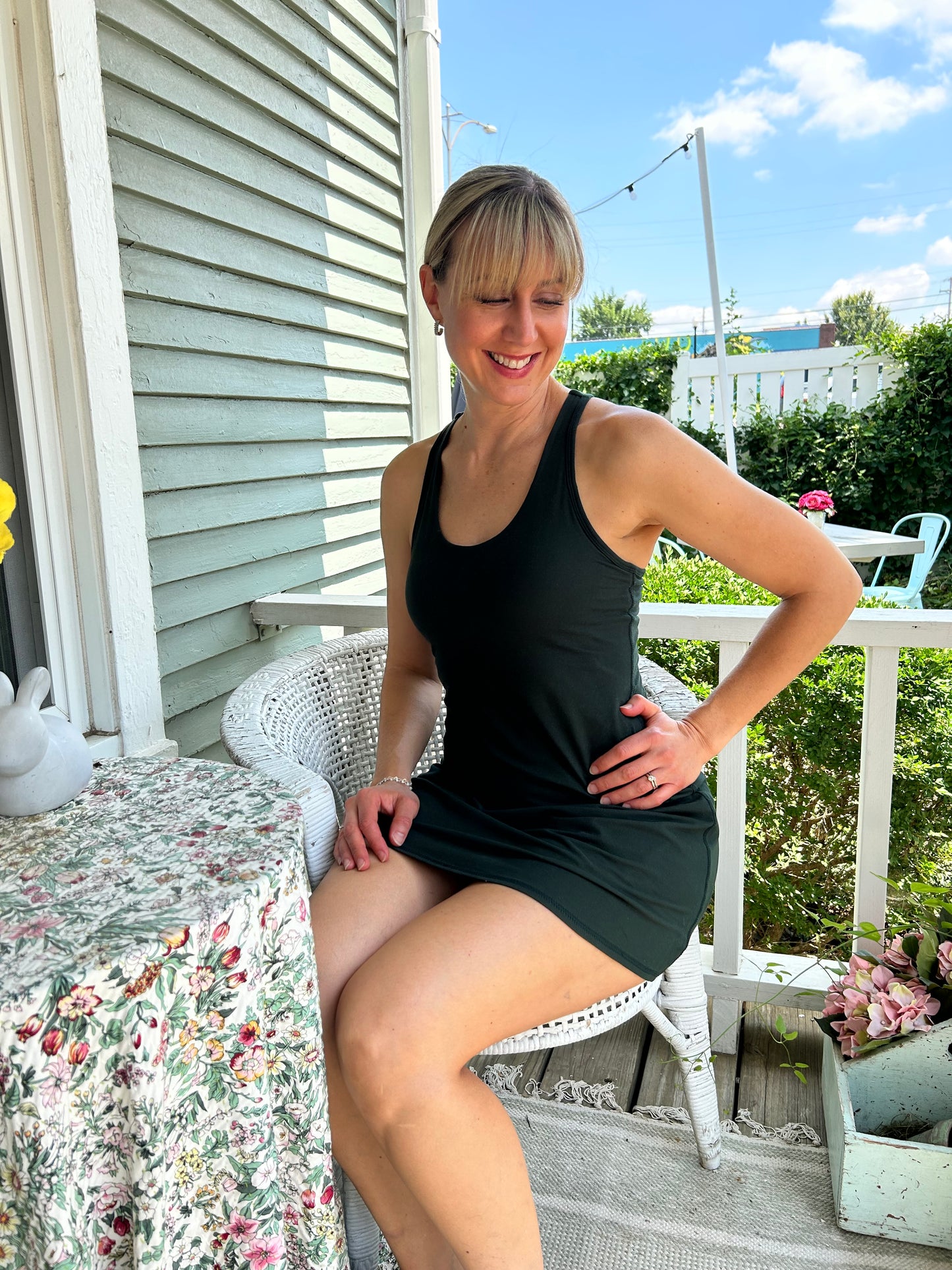 Active Romper Dark Green