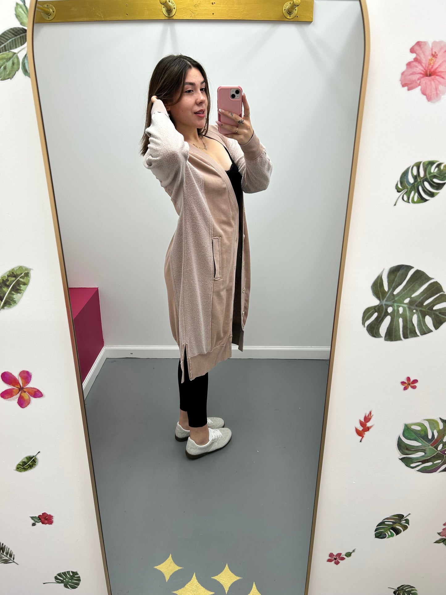 Sweatshirt Cardigan Nude