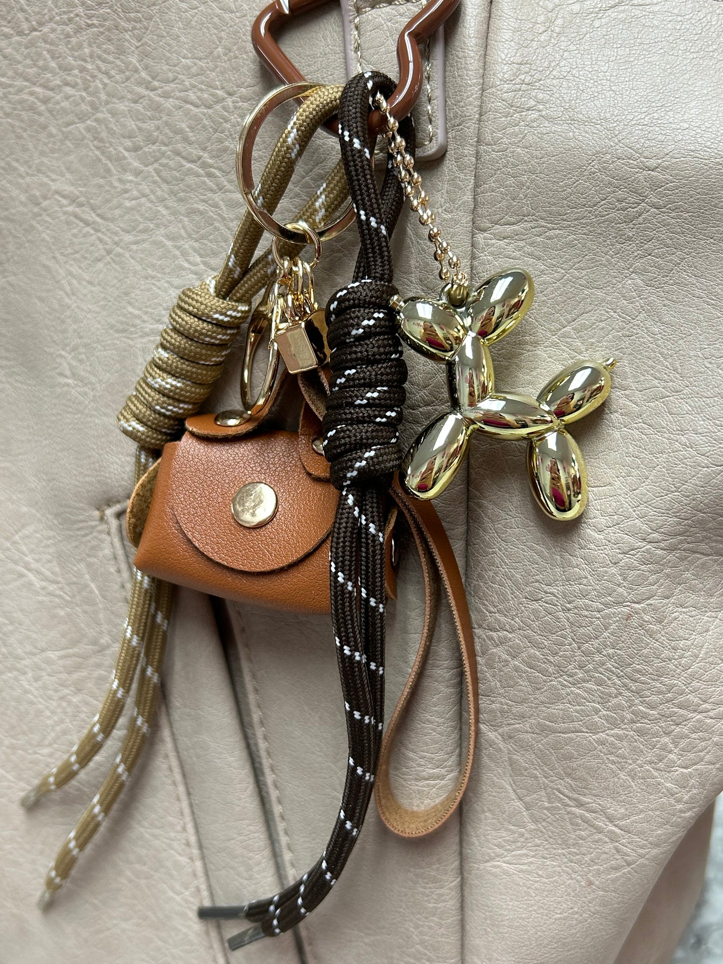 Bag Charm Rope Brown