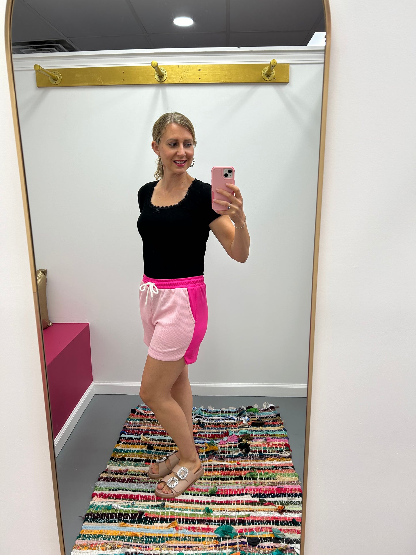 Two Tone Shorts Pink