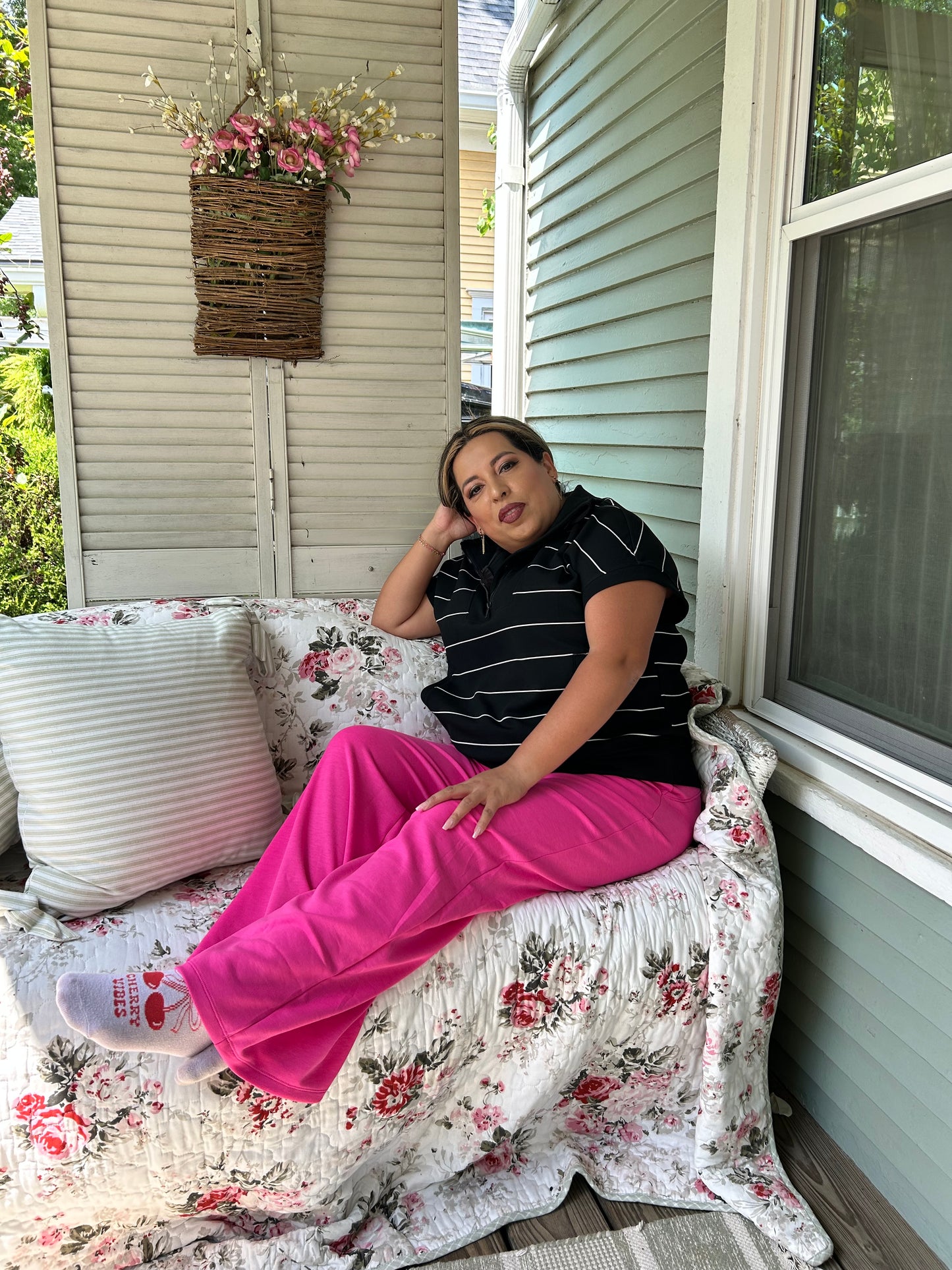 Cozy Wide Leg Pants Pink