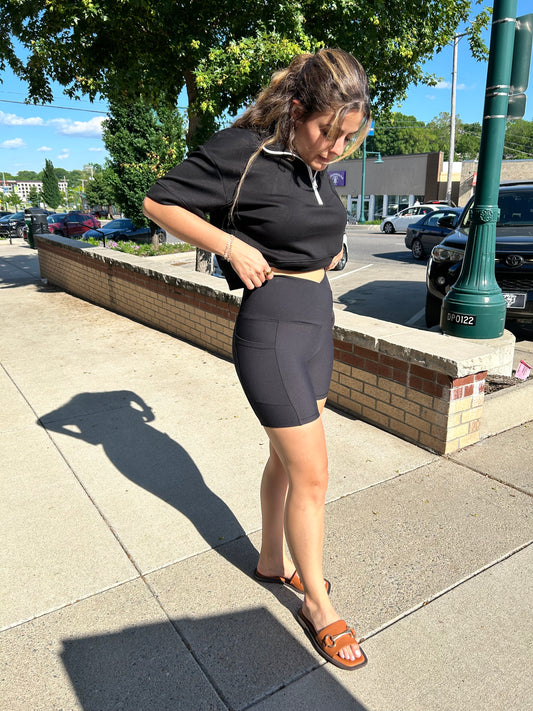 Max Sculpt Ribbed Biker Shorts