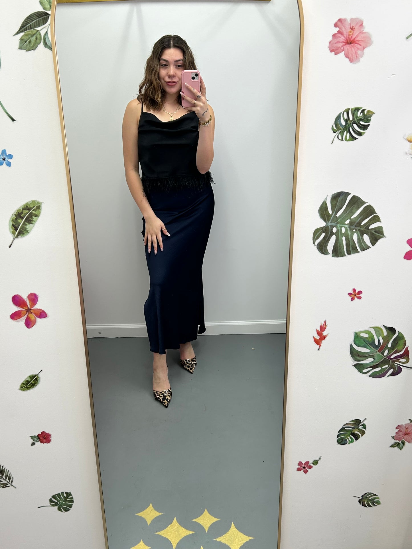 Luxe Slit Maxi Skirt – Navy