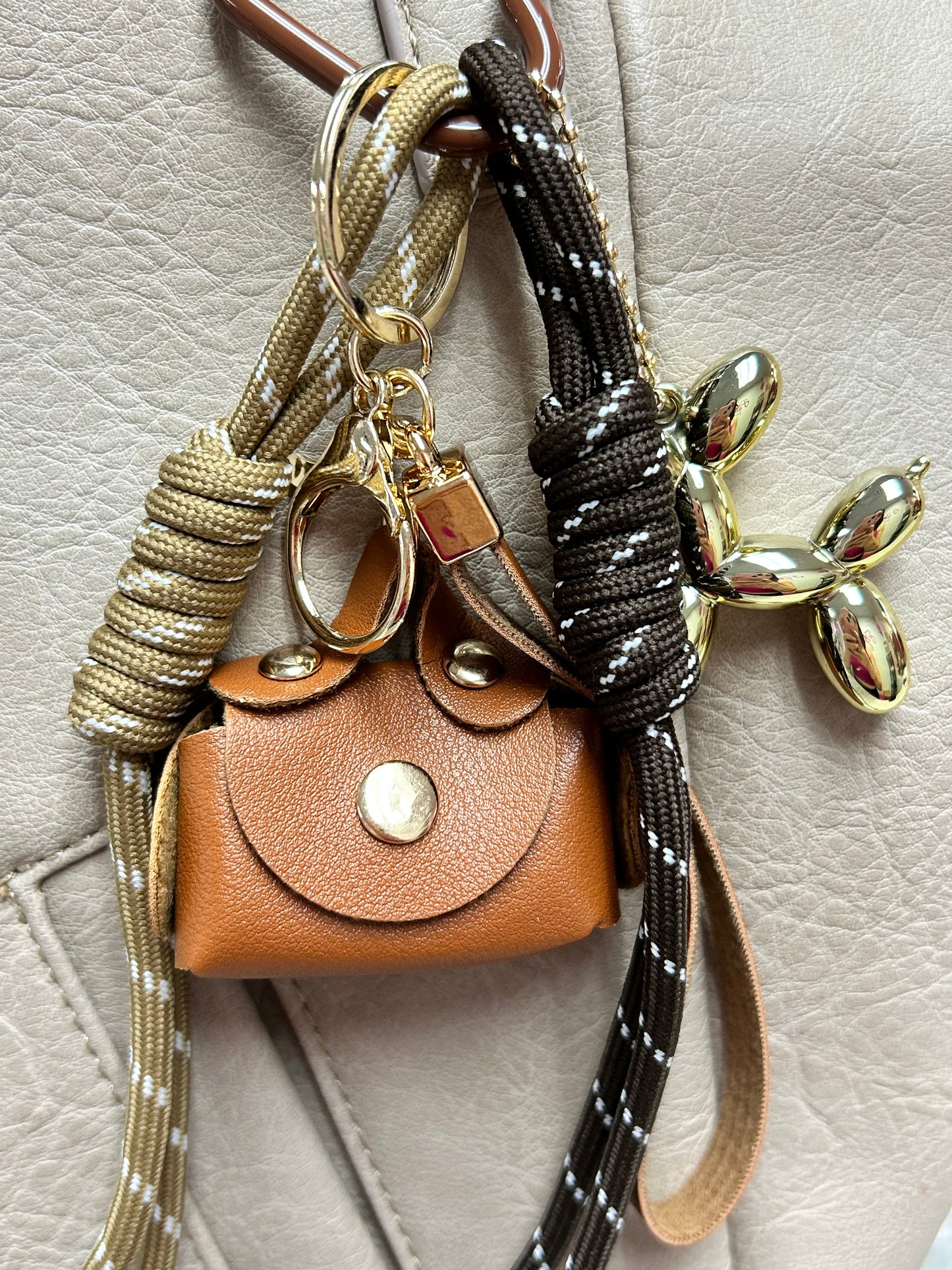 Bag Charm Rope Brown
