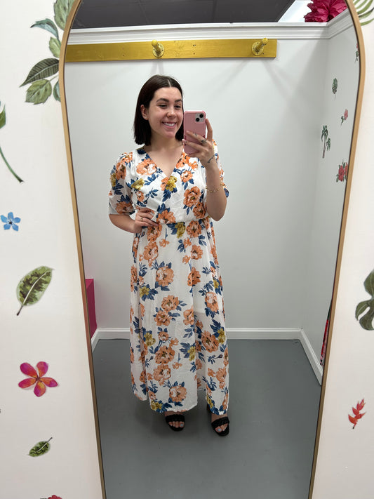 Chiffon Floral Maxi Dress