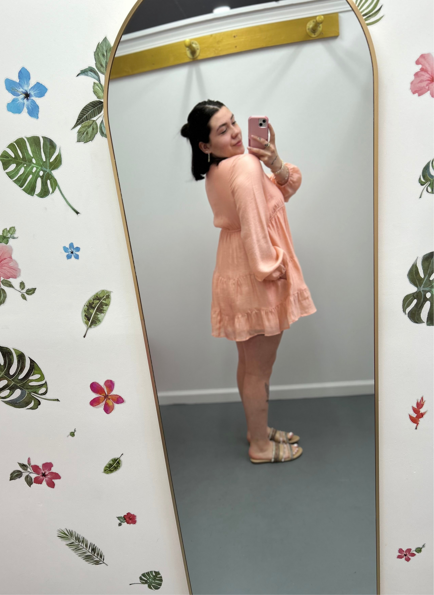 Babydoll Mini Dress Peach