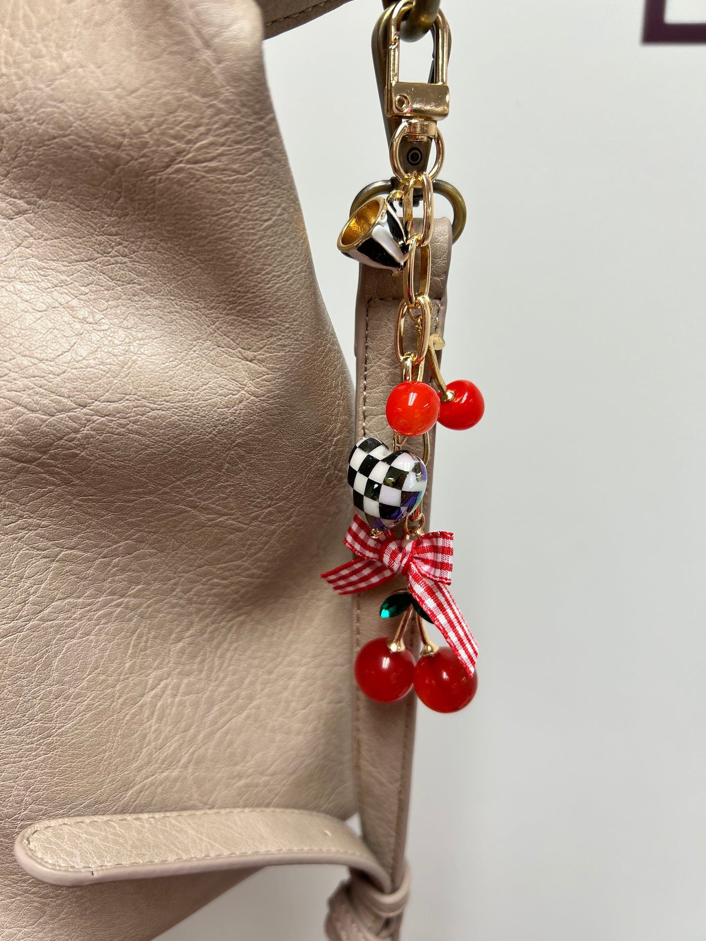 Bag Charms Cherry Bow