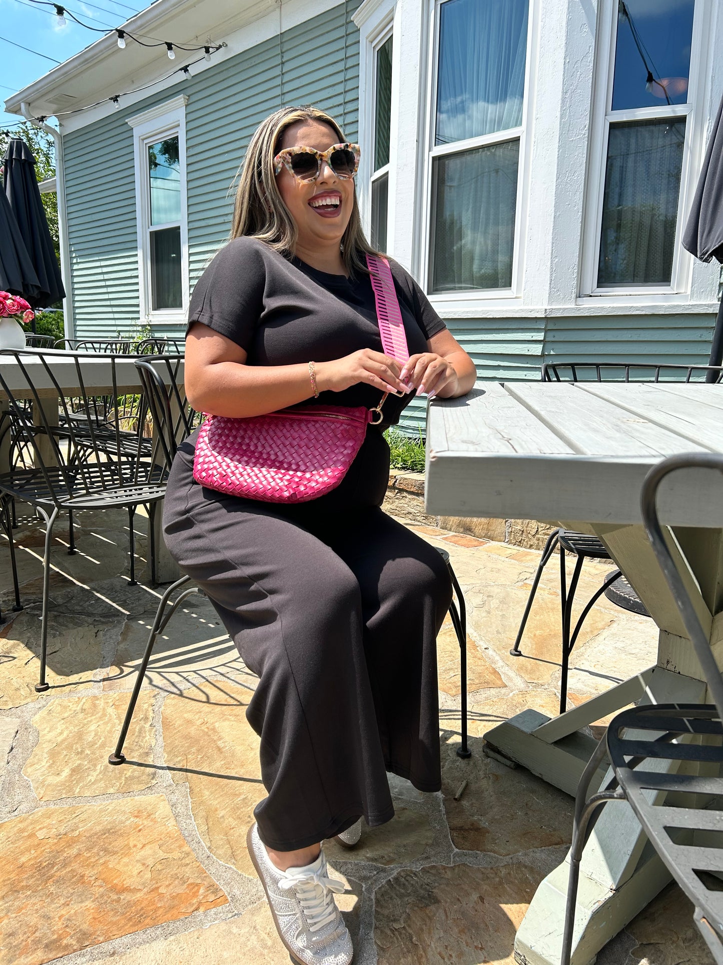 Luxe Jumpsuit Short Sleeve Black