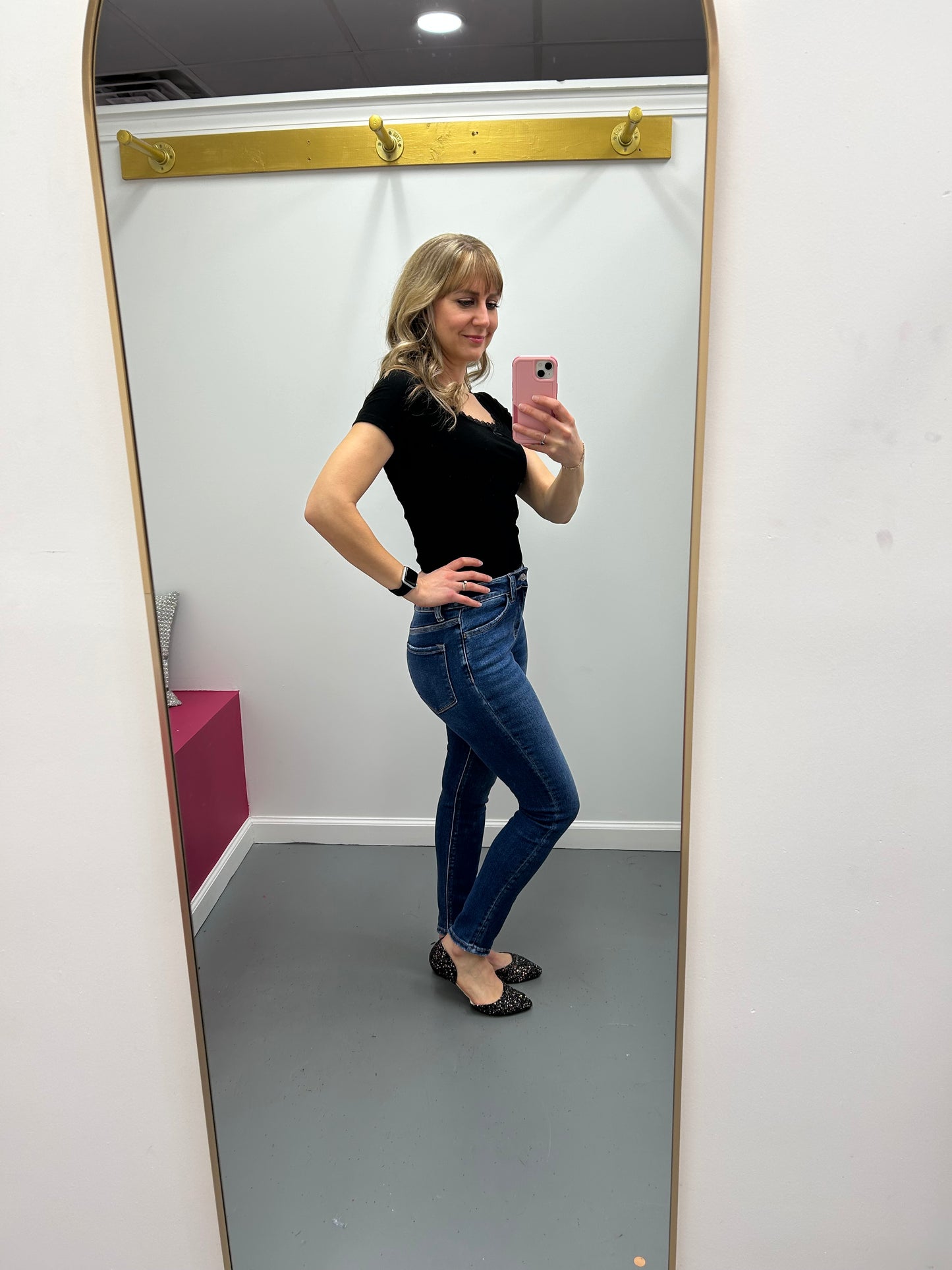 High Rise Ankle Skinny Jeans