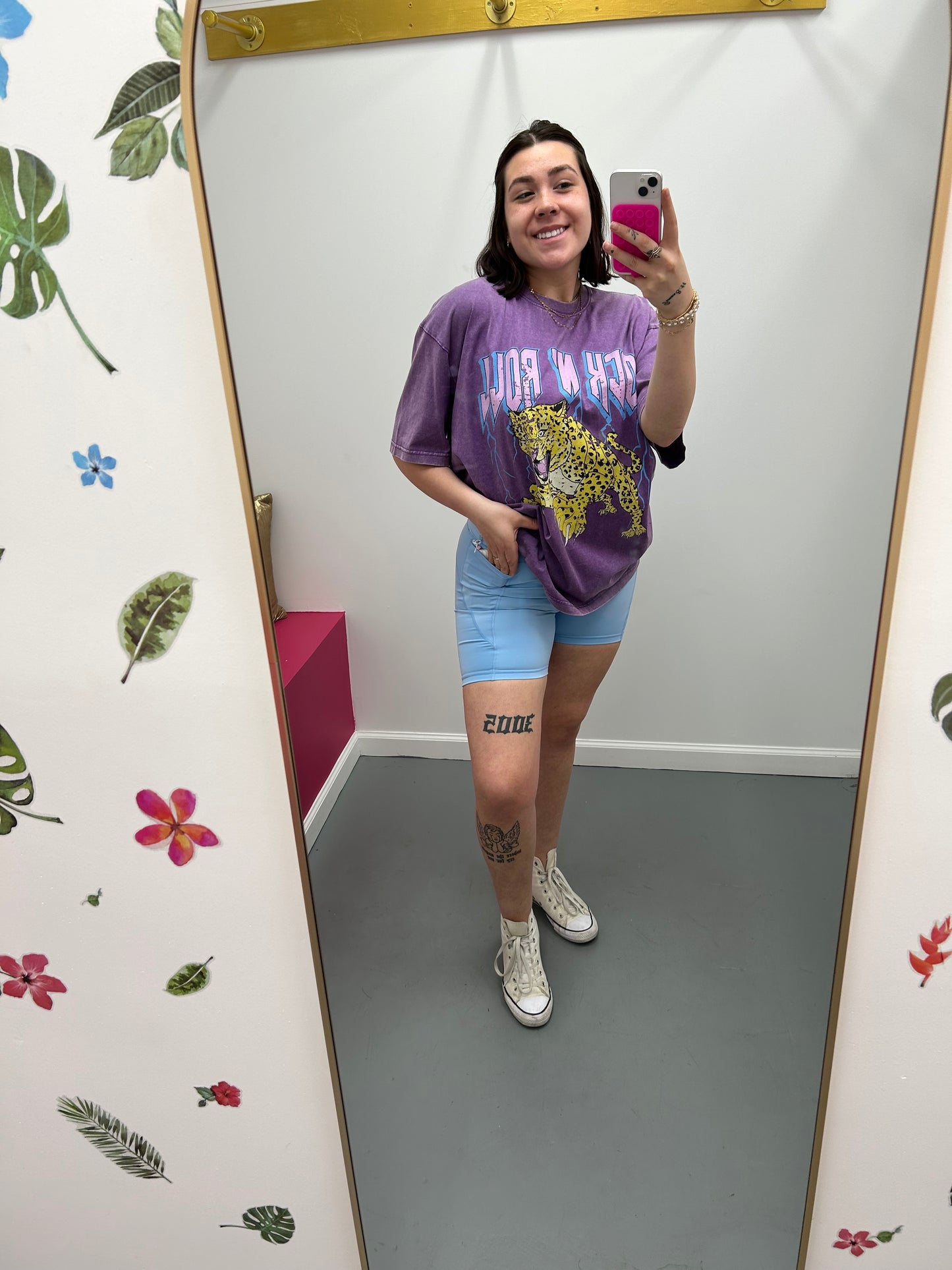 Biker Shorts w/Pockets Sky
