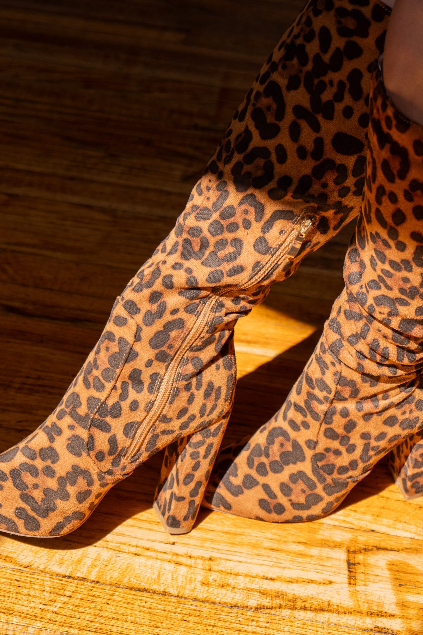 Leopard Print Knee-High Boot