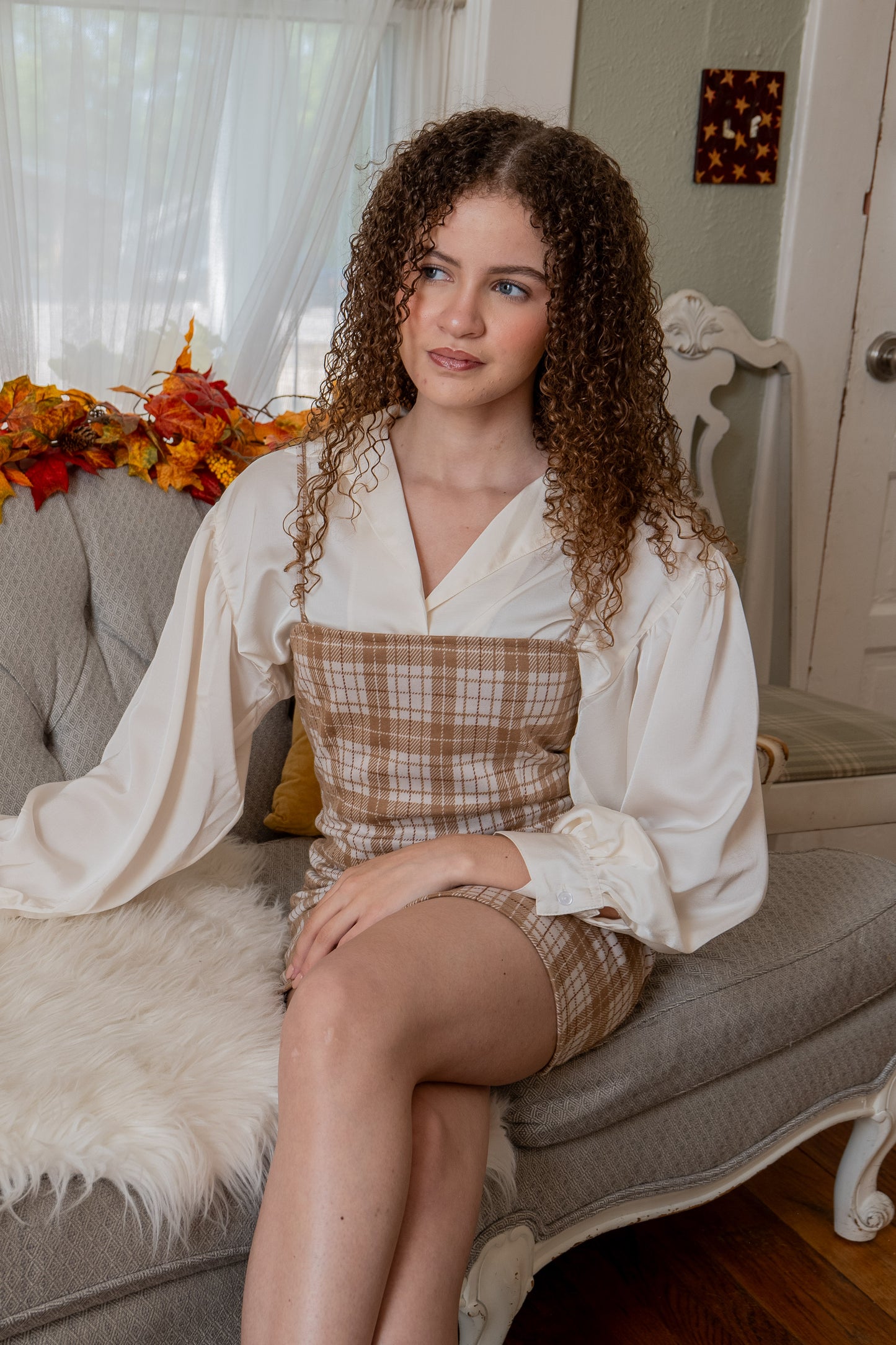 Plaid Bodycon Mini Dress