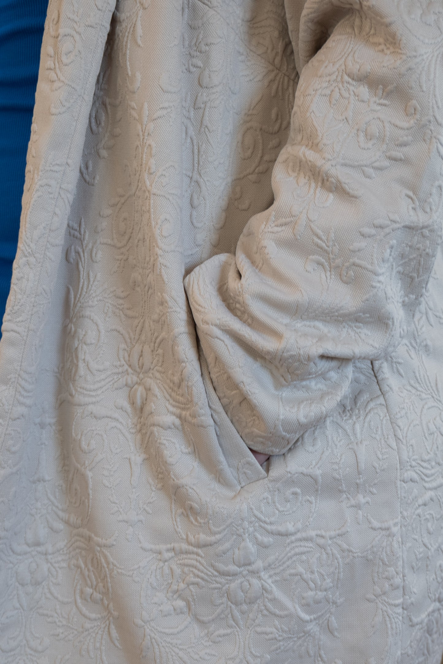 Textured Coat w Pockets Oatmeal