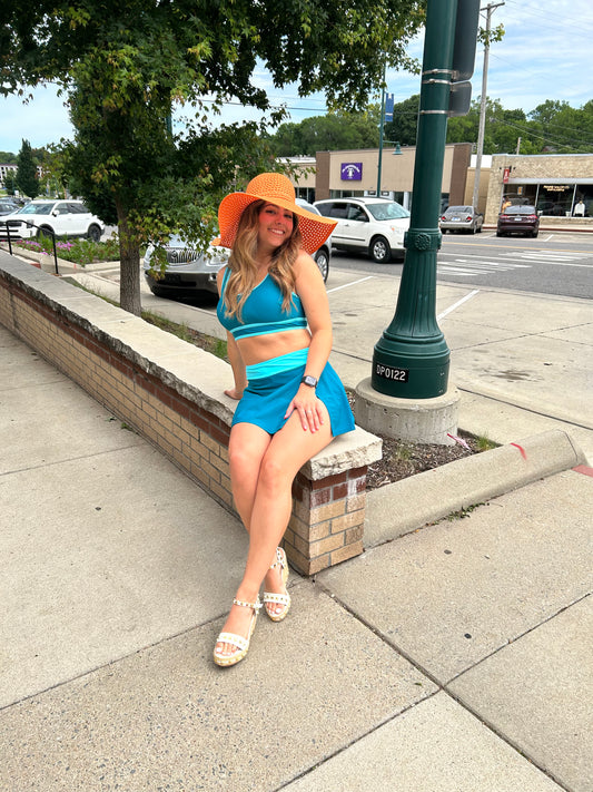 Two Piece Skirt Swimsuit