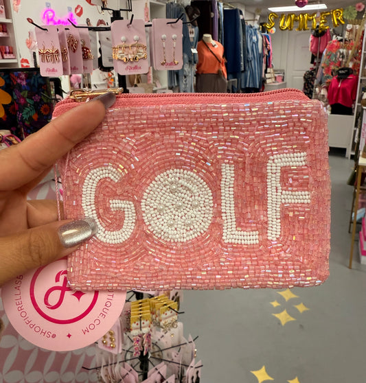 Sequin Coin Pouch Golf