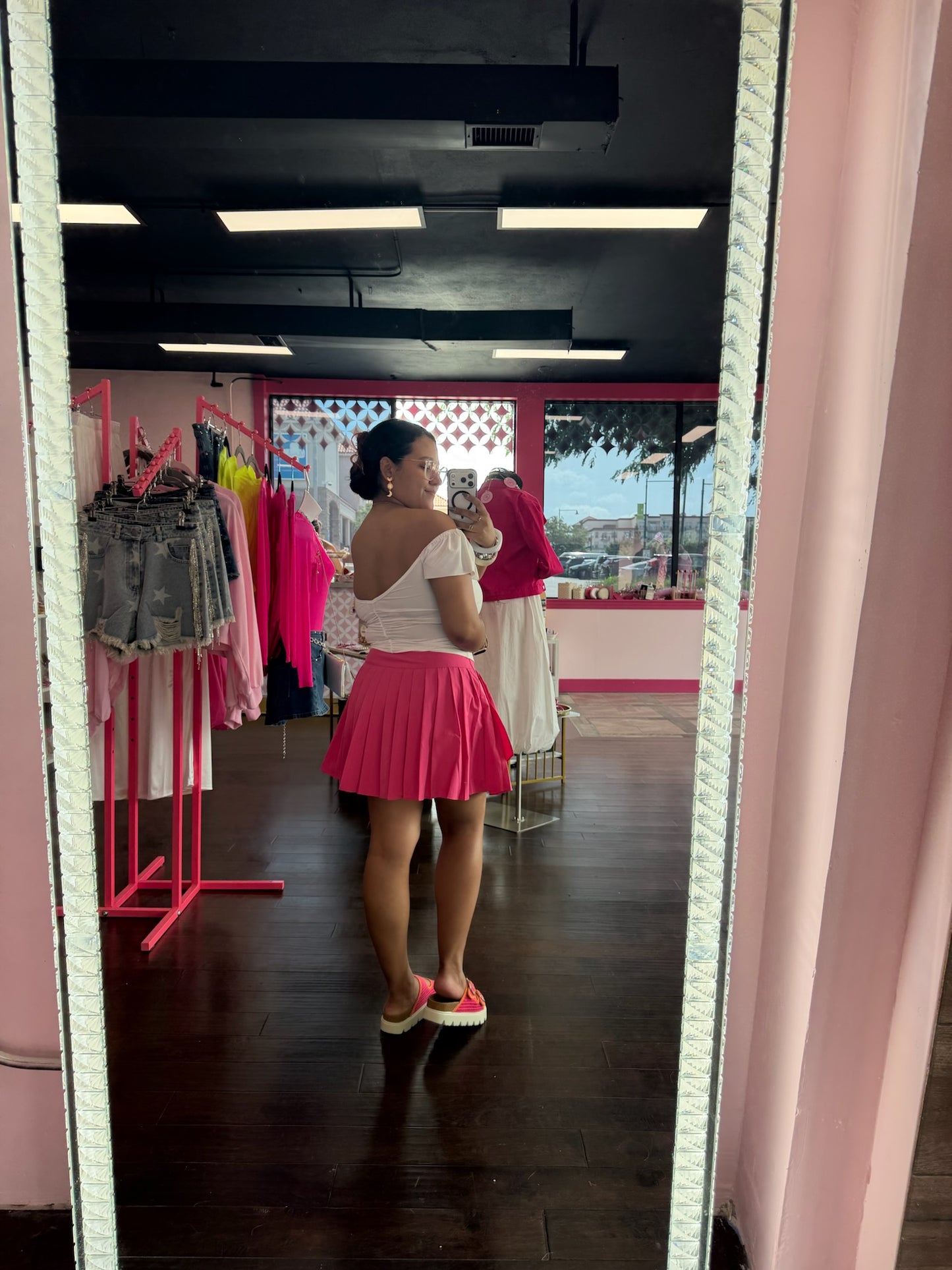 Pink Crush Pleated Skort