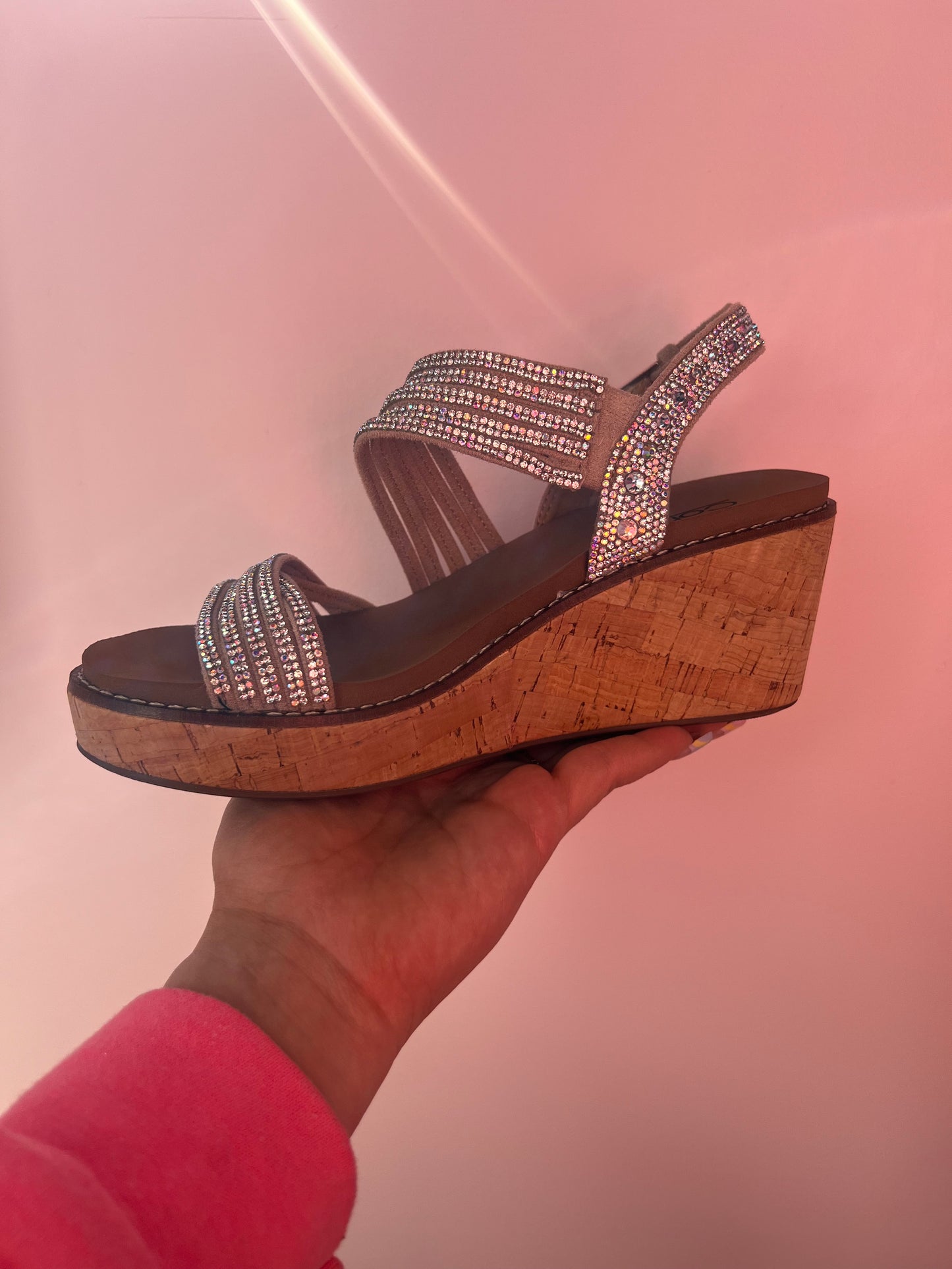 Champagne Sparkle Wedge