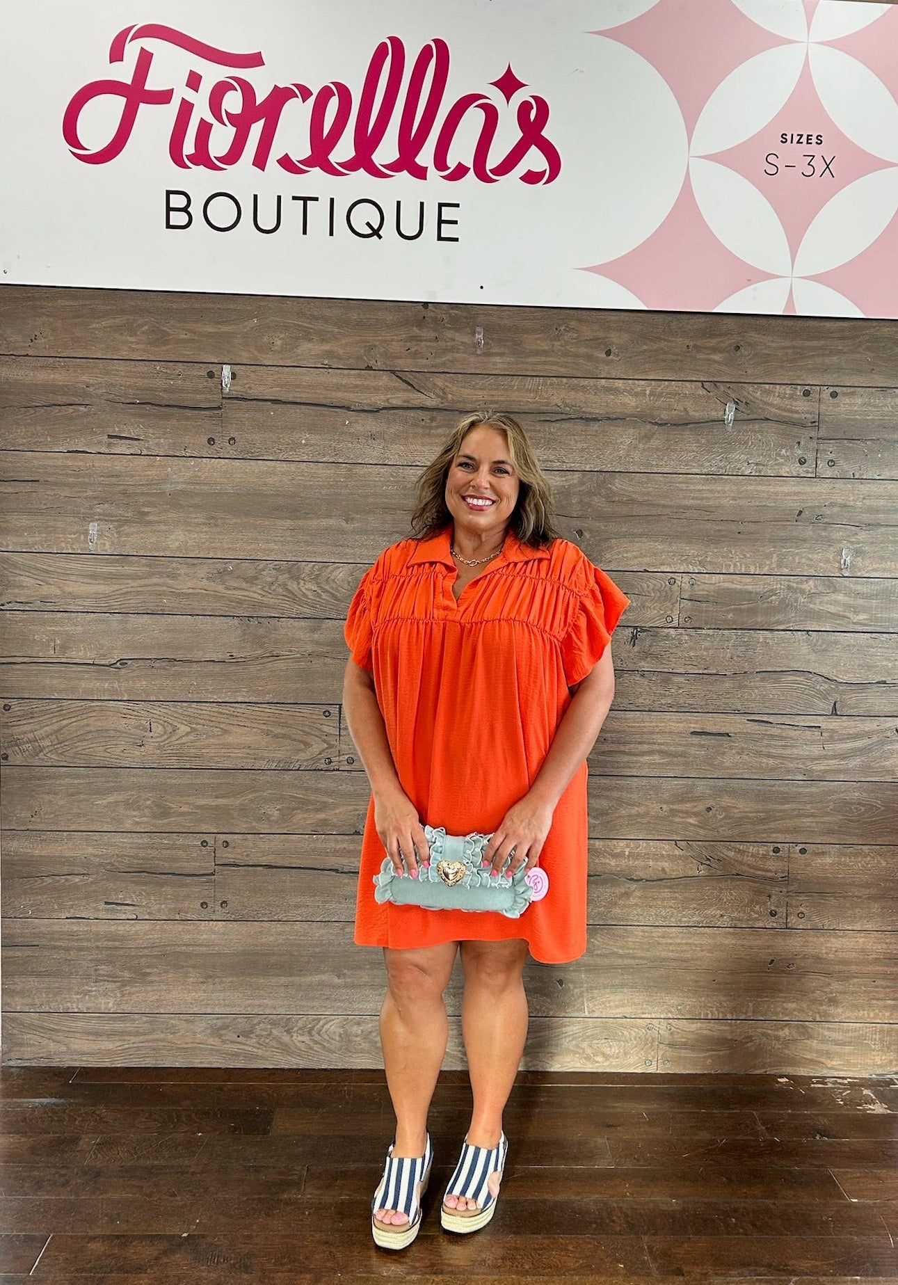 Curvy Coral Breeze Dress