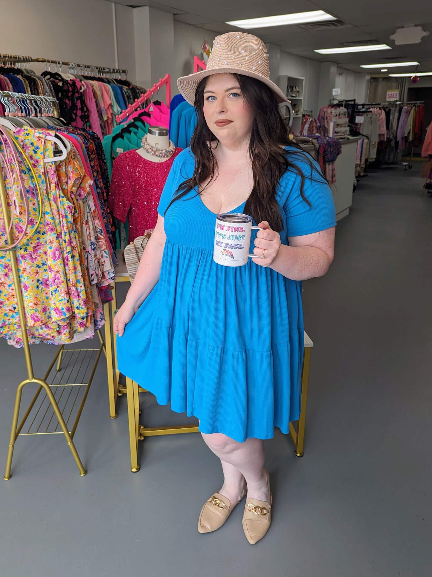 Everyday Dress Bright Blue