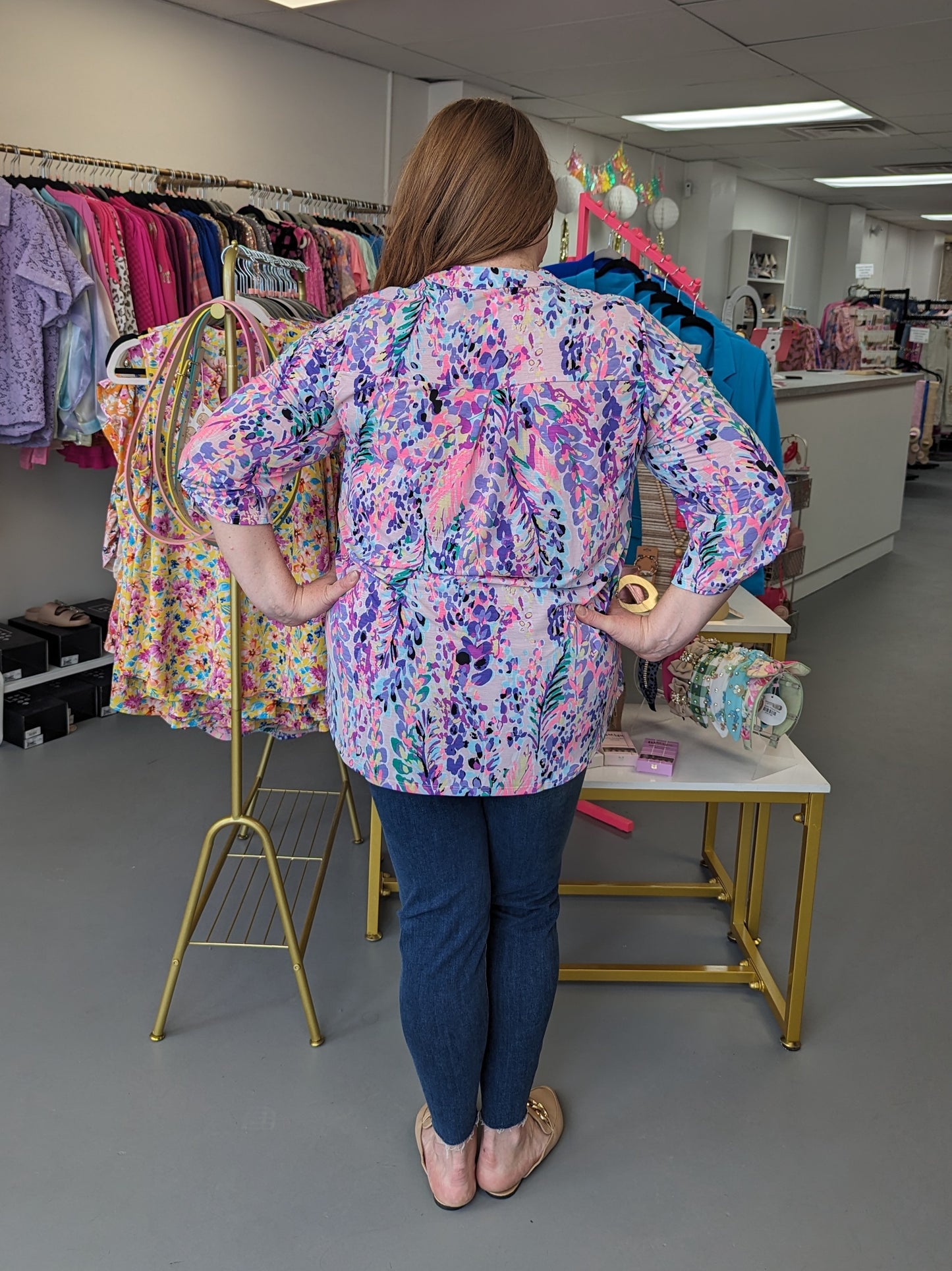 Curvy Top 3/4 Sleeves Bright (XL-3X)