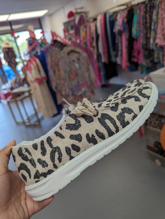 Leopard Slip On Shoes