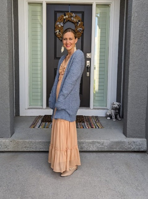 Maxi Dress Metallic Apricot