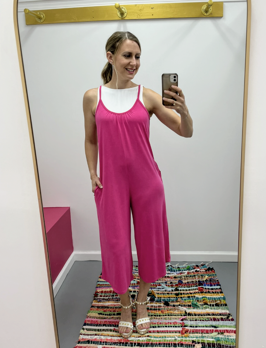Jumpsuit w/pockets Pink