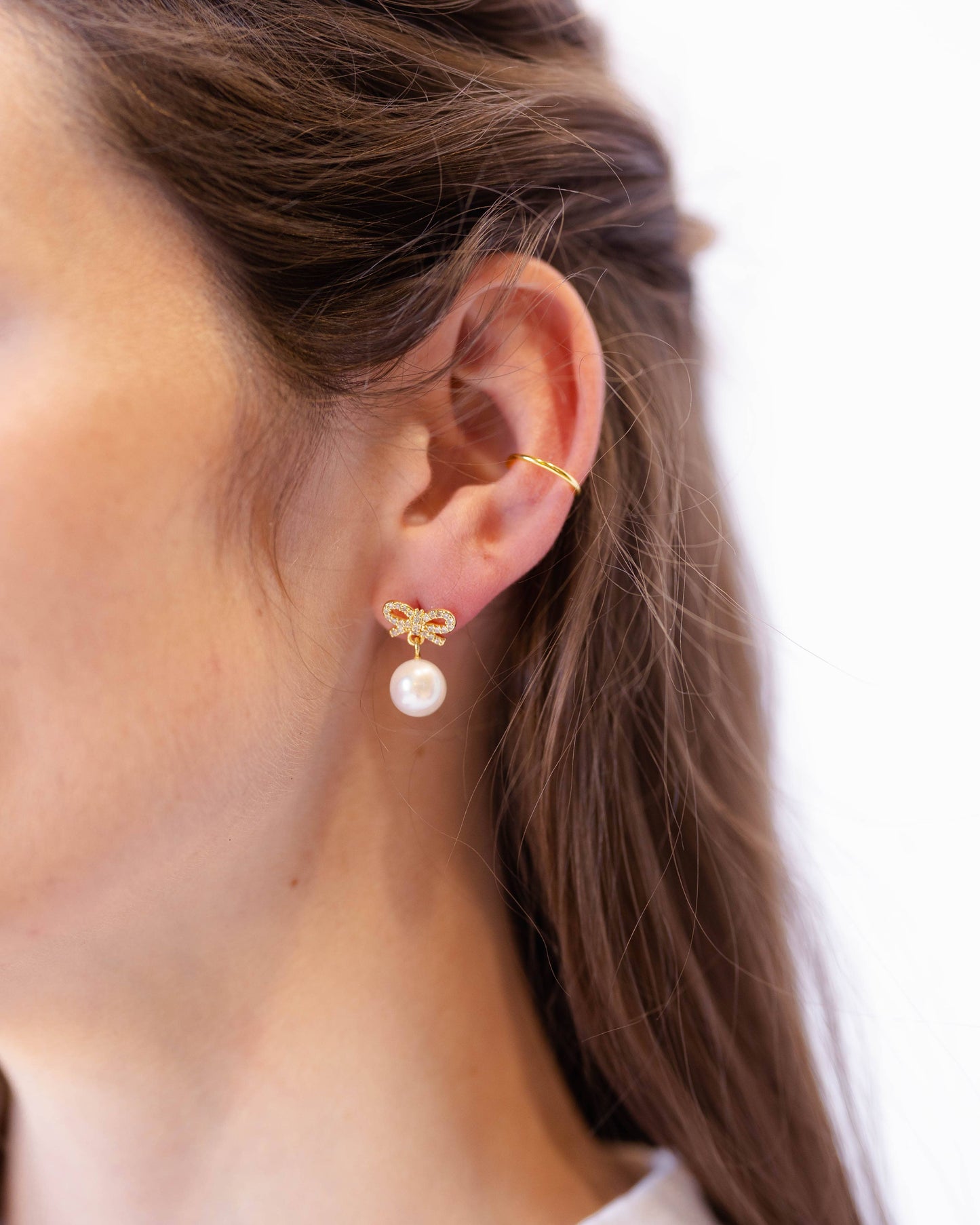 Bow and Pearl Studs