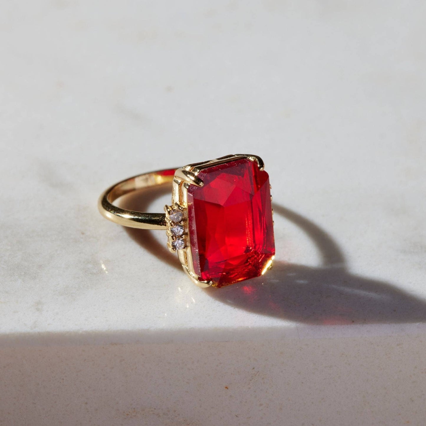 Red Marie Statement Ring