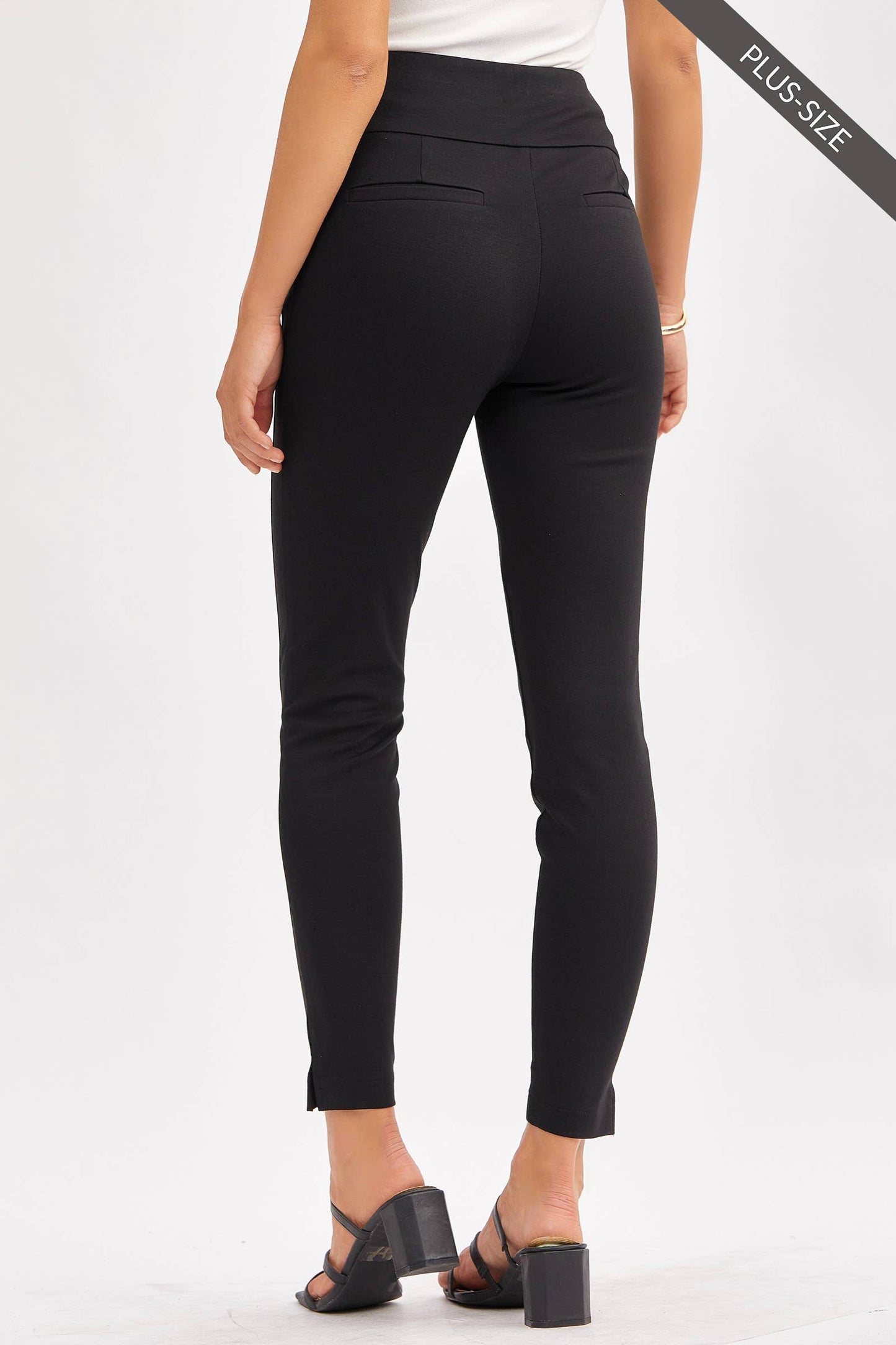 Curvy Skinny Ponte Pants 28" Black