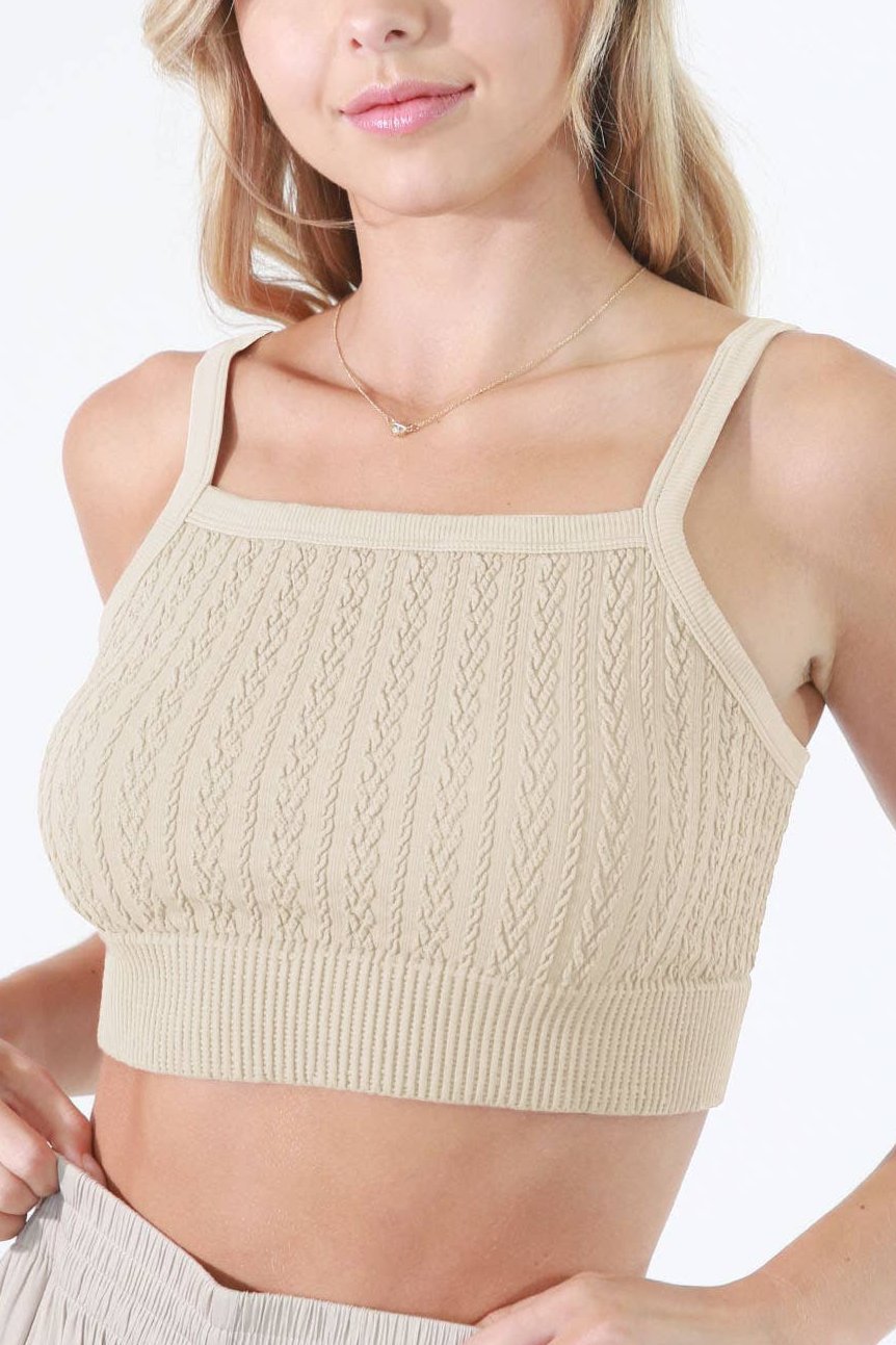 Cable Knit Bralette (9 colors)