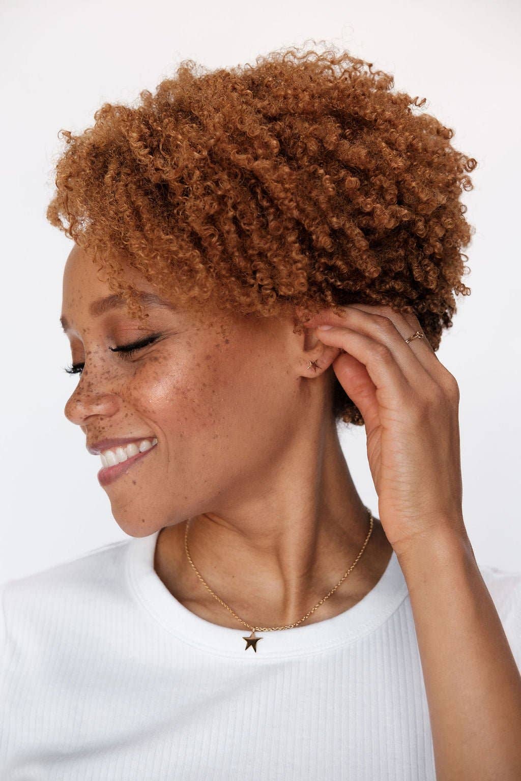 Gold Superstar Stud Earrings