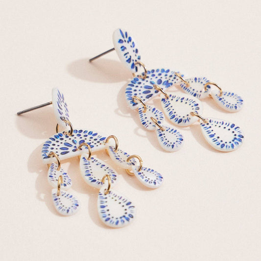 Mother of Pearl Chandelier Earrings