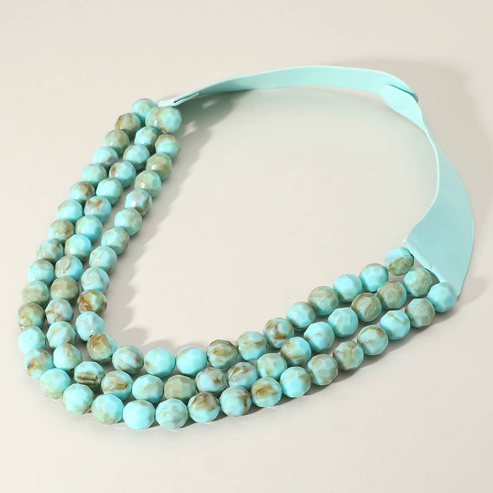 Multi Layered Magnetic Necklace Turquoise