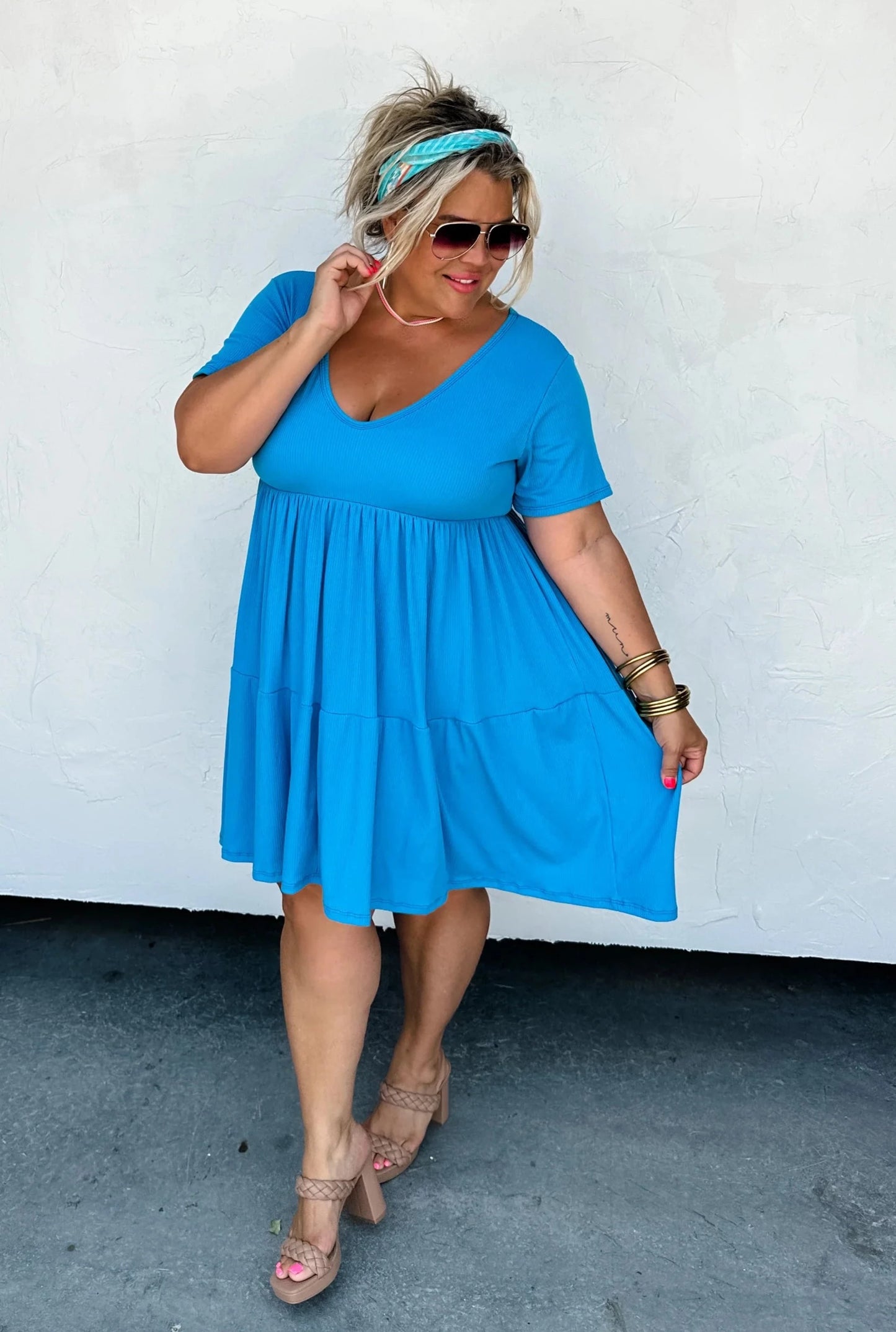 Everyday Dress Bright Blue