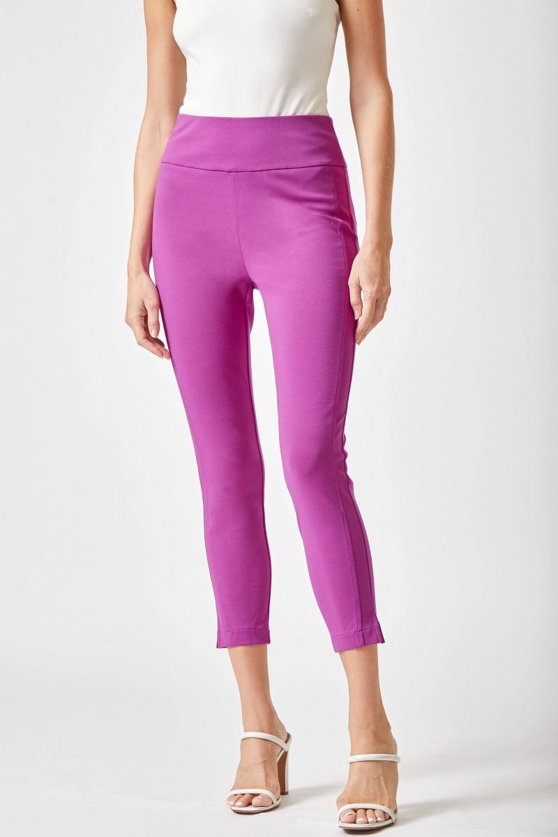 Skinny Ponte Pants 26" Magenta