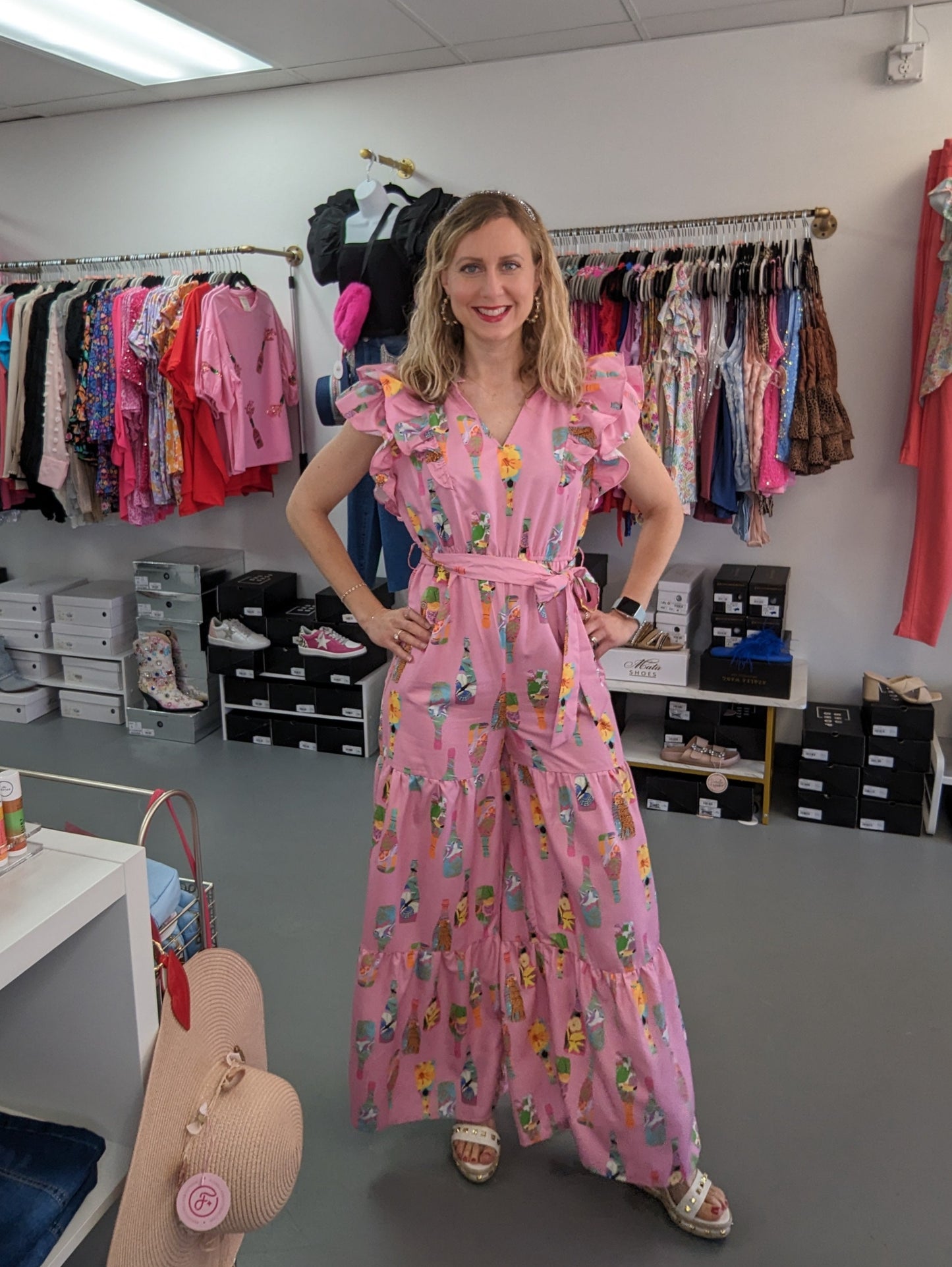 Champagne Fiesta Jumpsuit Pink