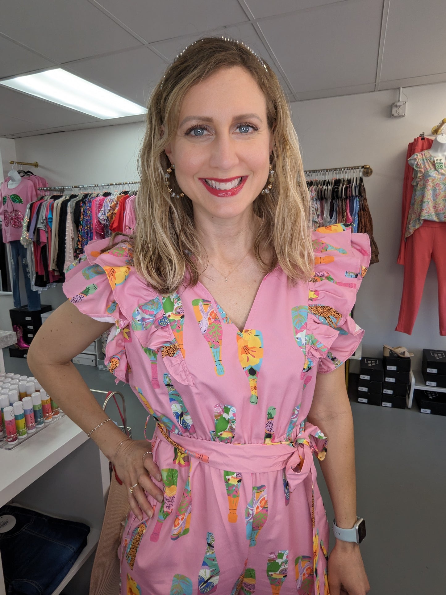 Champagne Fiesta Jumpsuit Pink