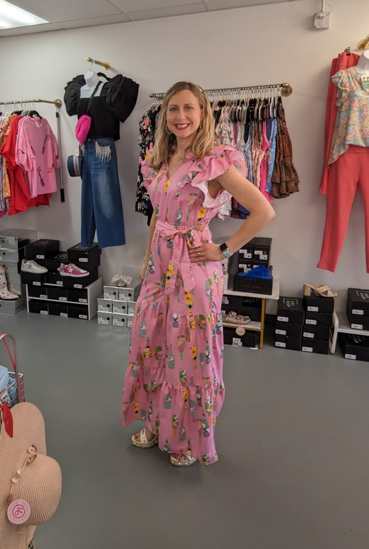 Champagne Fiesta Jumpsuit Pink