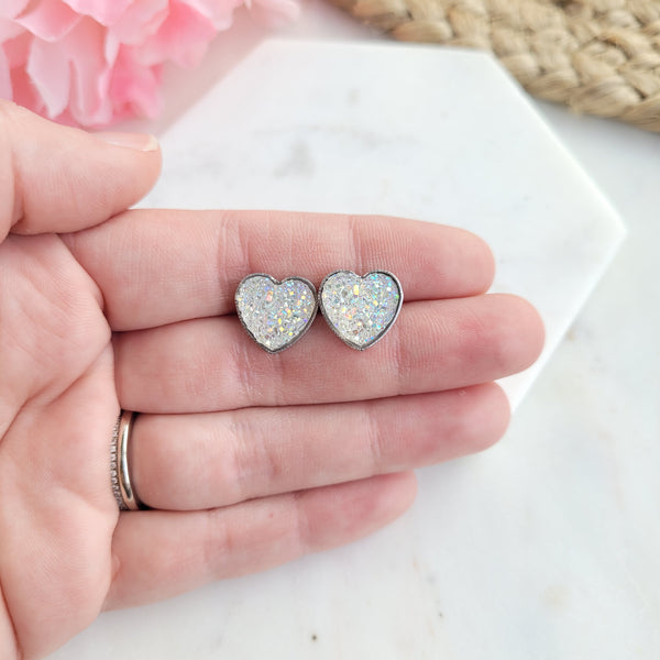 I Heart You druzy earrings