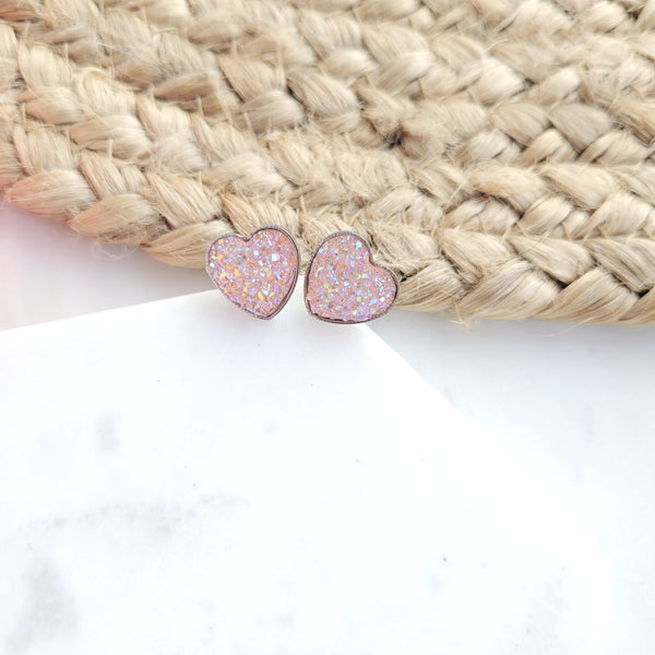 I Heart You druzy earrings