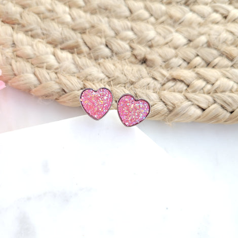 I Heart You druzy earrings